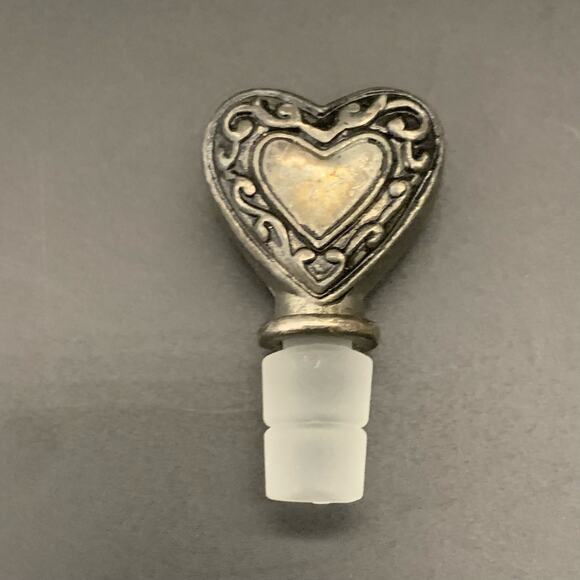 Vintage Irice Frosted Glass Empty Perf,ume Vanity Bottle Heart Stopper - Picture 12 of 15